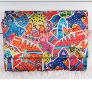 TAWI Cat Print Compact Coin Wallet